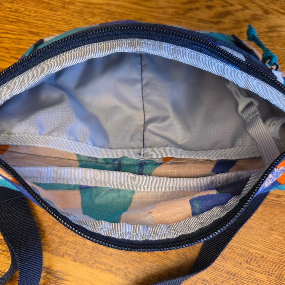 REI Co-op Trail 2 Waist Pack Blue Multi Geometric Ripstop Nylon Hip‎ Bag Gorp - Picture 5 of 10